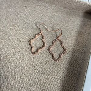 Elegant Rose Gold Dangle Earrings